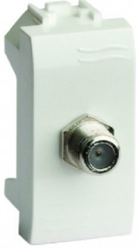 Розетка TV Оконечная для кабель-канала DKC Brava 1-м. 1 мод. белый картинка